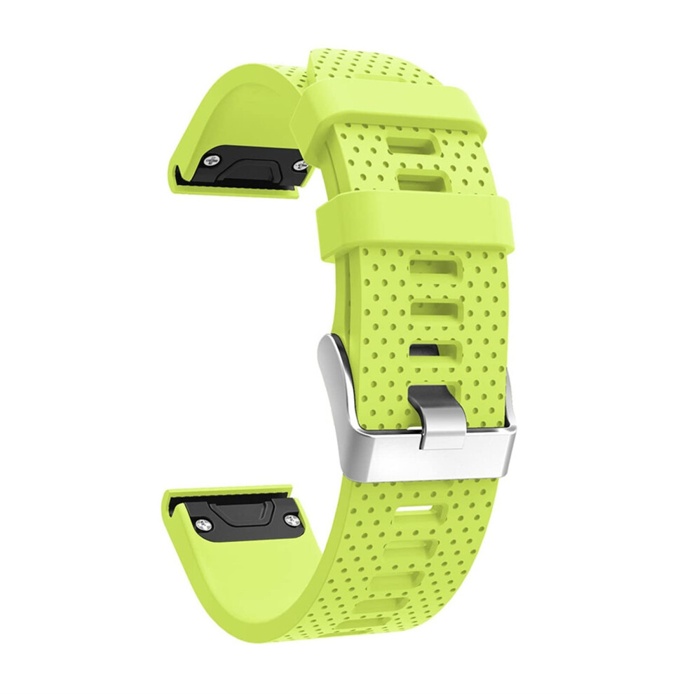 Watch Band Replacement For Garmin Fenix 7S, Soft Silicone Quick Release Strap, Adjustable Wristband Green 9351714637336
