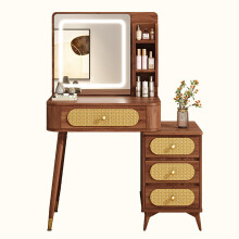 Makeup Vanity with Lights, 3Level Dimmable LED Mirror, Small Dressing Table Desk for Bedroom