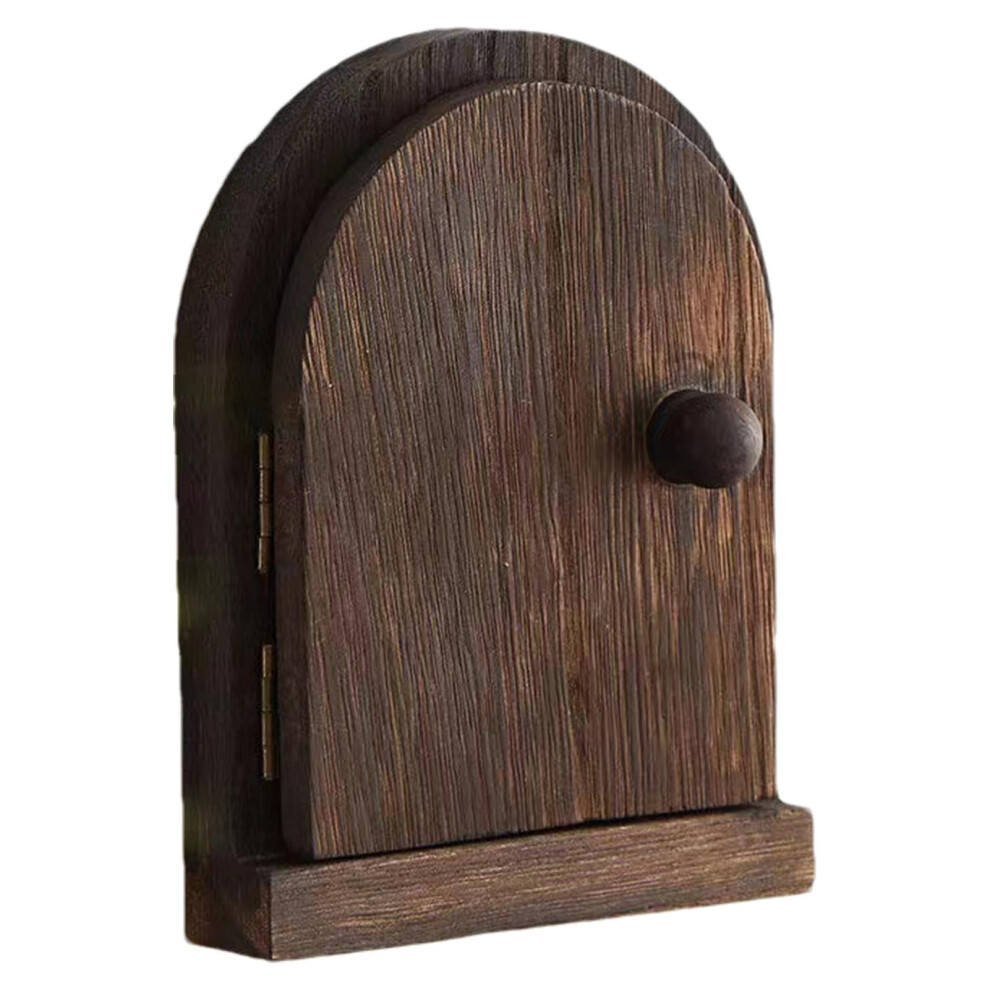 Decorative Electrical Outlet Cover Plate, Solid Wood Fairy Door, Nodrill Install 9073542159803