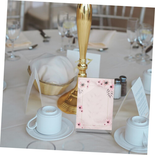 Acrylic Sign Holder 2 Pack, Double Sided Tabletop Menu Display for Restaurants and Events 1