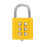 6‑Digit Combination Padlock Yellow Push Button Lock with 3‑Position Security for Gym Locker Toolbox 1