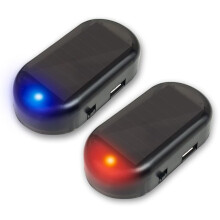 Solar Powered Car AntiTheft Alarm Light, Red Blue PoliceStyle Flashing LED with Magnetic Mount