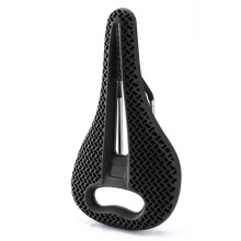 Siège de vélo étanche, impression 3D, coussins respirants,-Noir