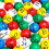 Boules de Bingo colorées de remplacement, 75 pièces, pour un jeu 1