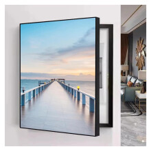 Electrical Panel Cover Decorative Black Frame with Access, Hidden Breaker Box Wall Art for Living Room 15.7x23.6in