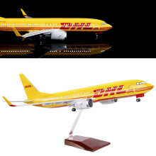 1:80 Scale Diecast Airplane Model with LED Lights, Touch and Sound Control, Display for Adults