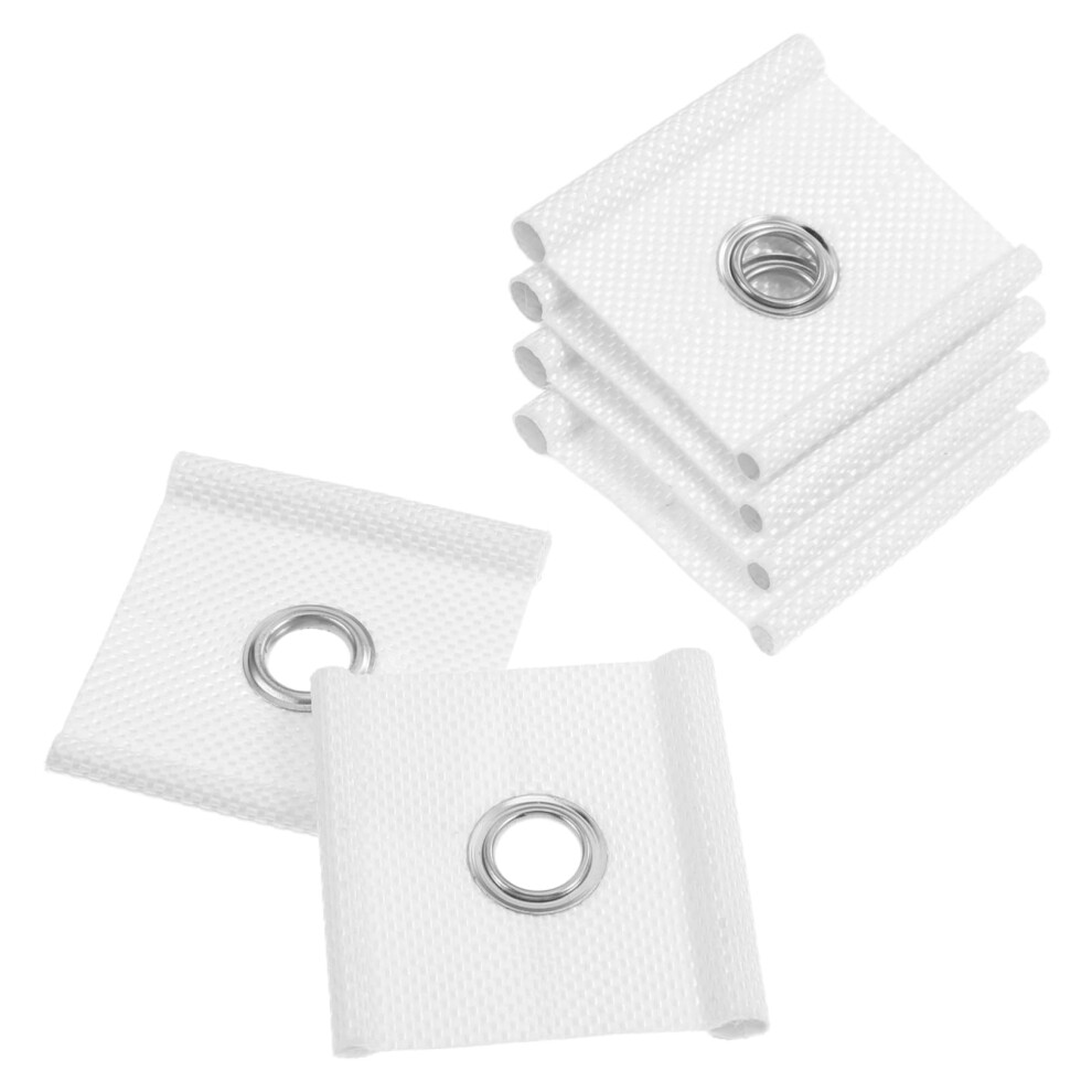 6Pcs Polyester Rv Awning Eyelets Set, Quick Rail Installation Caravan Awning Fittings Kit White 9330225496205
