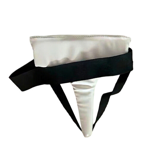 Premium Thicken Groin Cup PU Texture for-White womens large