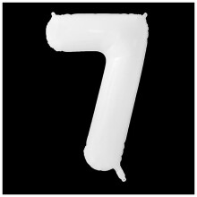 40 Inch White Number 7 Balloon Large Helium Compatible Latex for Birthday Party Wedding Decoration