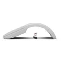 Mouse Wireless Pieghevole Arc Touch Mause Ultra Sottile Silenzioso da Ufficio per PC Portatile Bianca