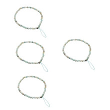 4pcs Beaded Phone Wrist Strap Natural Stone 2 in 1 Lanyard AntiLoss GiftReady Set for Women