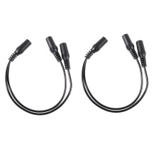2 Pezzi 28 Centimetri 3.5mm Femmina A Doppio Jack Femmina A Y Cavo Audio Stereo Nero