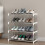 4-Tier Stackable Small Shoe Rack,  Shoe Shelf Storage Organizer for Entryway, Hallway and Closet() 5
