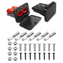 175A Anderson Style Quick Connect Battery Plug with Panel Mount and Dust Cover, Heavy Duty Power Connector for UTV ATV Truck Boat – 2PCS