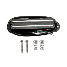 Micros Humbucker à Double Rail chauds en-piste noire et blanche