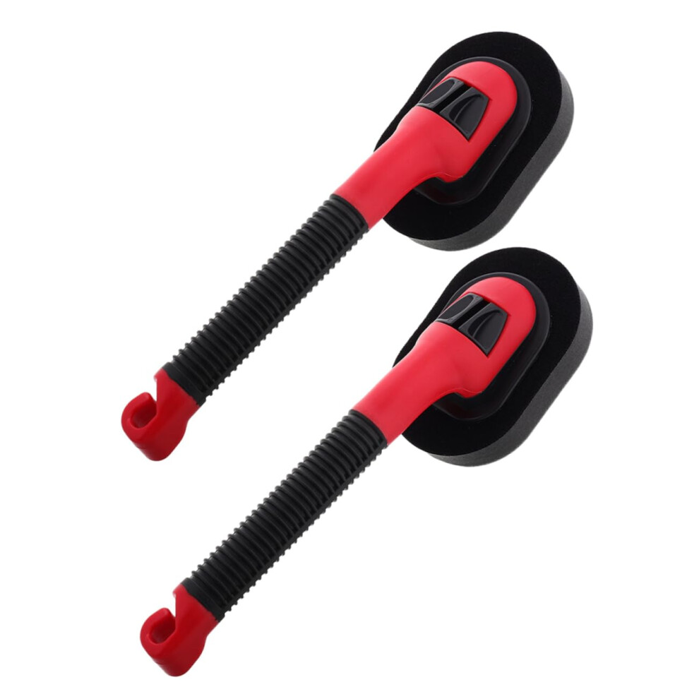 2Pcs Tire Shine Applicator Brush Set With Detachable Sponge For Precision Tire Detailing And Polishing 9351714639019