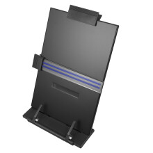 Adjustable Desktop Book Stand and Document Holder with Stable Page Clip, Ergonomic Reading Support, Black