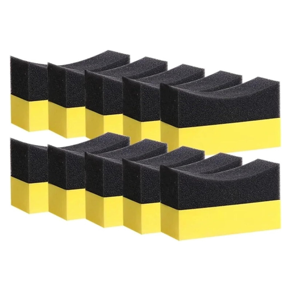 10Pcs Ushaped Car Tire Cleaning Sponge Set For Wheel Wash Waxing And Scratch Detailing 9073542161486