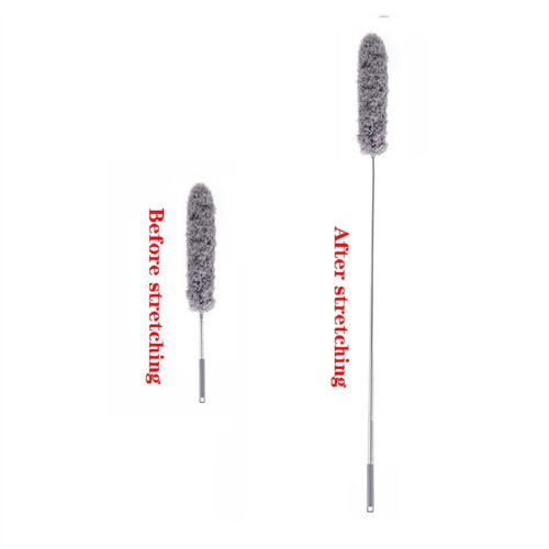 Microfiber Duster with Adjustable Telescopic Handle, Bendable Cleaning Head for Home and Car Dust Removal 1