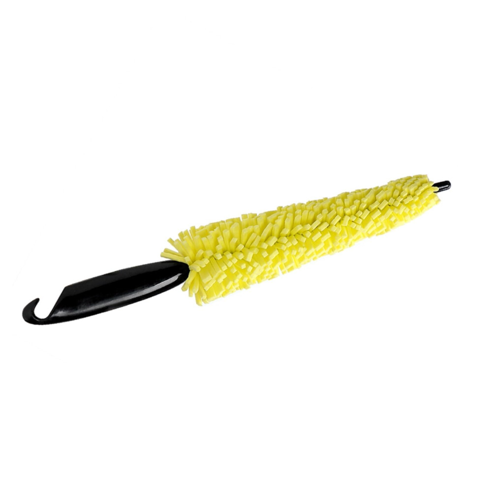 Wheel Cleaning Brush With Scratchfree Sponge Head, Ergonomic Nonslip Grip For Deep Rim And Tire Cleaning 9351714639262