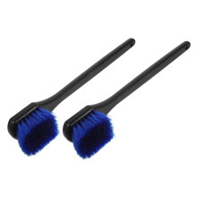 2pcs Car Wheel and Tire Cleaning Brush Set with Long Handle for Rim Detailing, Dual Purpose Design