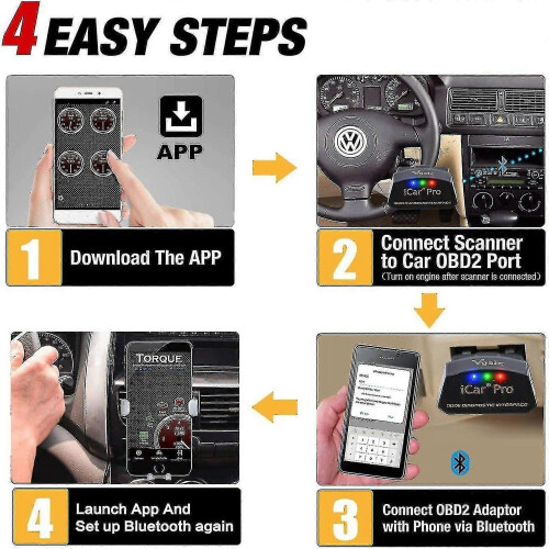 Lecteur de codes défauts OBD2 Vgate iCar Pro Bluetooth 4.0 (BLE) - Scanner de codes OBDII - Voyant moteur 2