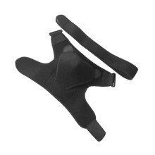 Adjustable Shoulder Brace with Compression Straps and Thermal Support for Sports, Fitness, Recovery, Black