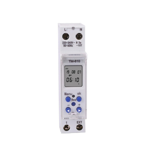 Digital Timer Switch 220V Programmable DIN Rail Time Control 16A Smart Scheduling Energy Saving