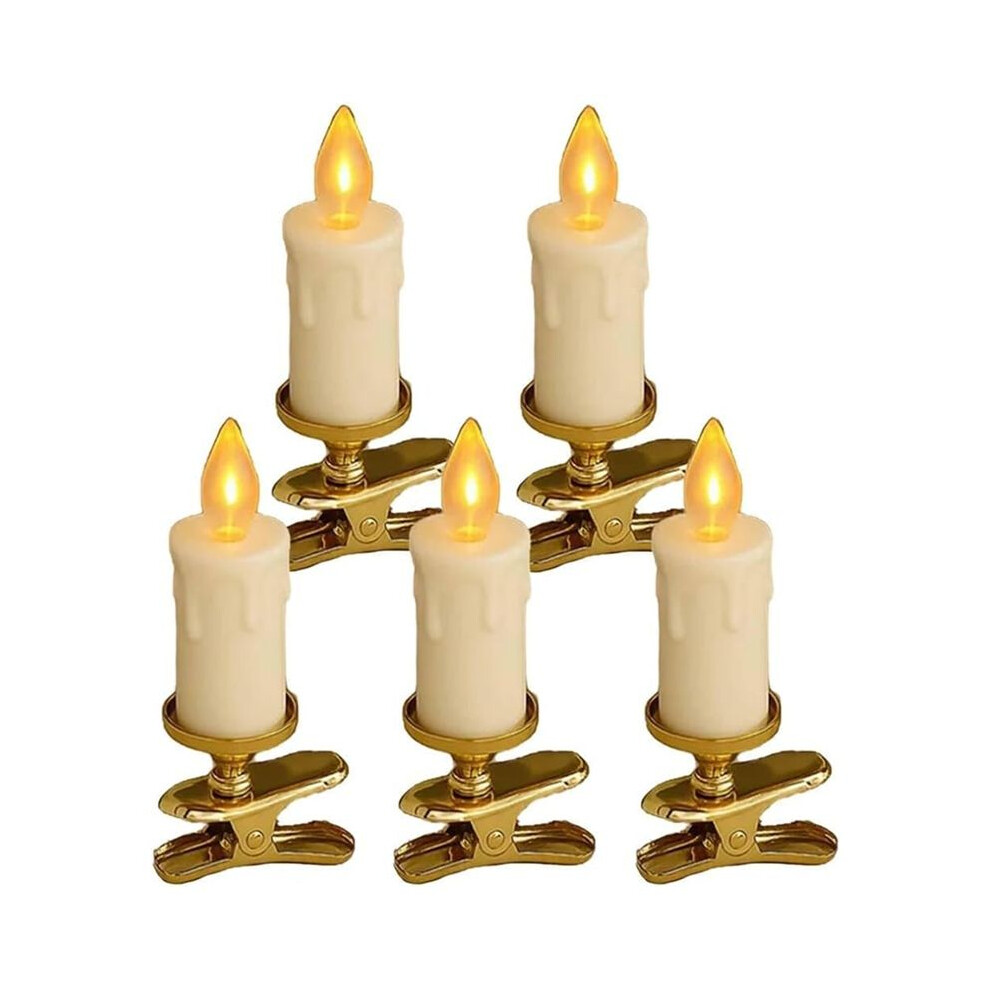 Clip Christmas Candles Led Festival Clip Candle Clip Candles For Christmastree Flickering Batteryoperated Candle A Tauoh