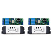 2X Tuya WIFI 2CH Relay Sensor AC85-250V Access Control Relay Controller with Shell