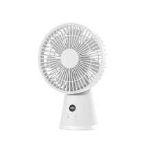 Portable Desk Fan 3600mAh Cordless Cooling Fan USB 5 Speed  Table Fans for Home Office White
