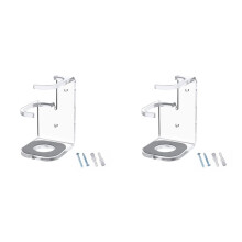 2X Lightsaber Wall Mount Stand Acrylic Lightsabers Display Holder Lightsaber Wall Rack Hook Hanger with Protective Pad