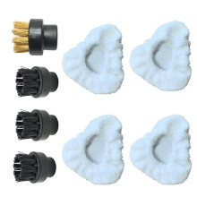 Brushes and Small Triangle Bonnets for Dupray Steam Cleaning for Hard Floors, Tiles, Grout
