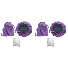2X Touca de Cuidados com Linhaça para Micro-Ondas e  Touca para Cuidados com o Cabelo Cozido com Óleo de Cozimento Roxo