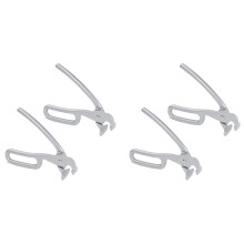 4X Pinza de Pizza para Sartenes de Pizza Profundas Pinza de Servicio Pesado Pinzas de Sartén de Aluminio Fundido para Tirar de Bandeja de Plato de