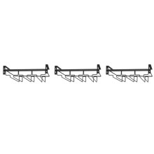 3X Wein Glas Regal Unter Dem Schrank, 3 Reihig Hängendes Stemware Rack Metall Glas Halter Aufbewahrung Aufhänger für Küche, Bar und So Weiter