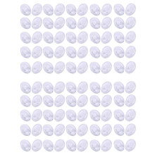 50 Pairs of Silicone Eyeglass Nose Pads Push in Round 9mm