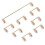Gold Plated Plate Mounted Stabilizer for Custom Mechanical Keyboard 2U 6.25U (2+14, White ) 5