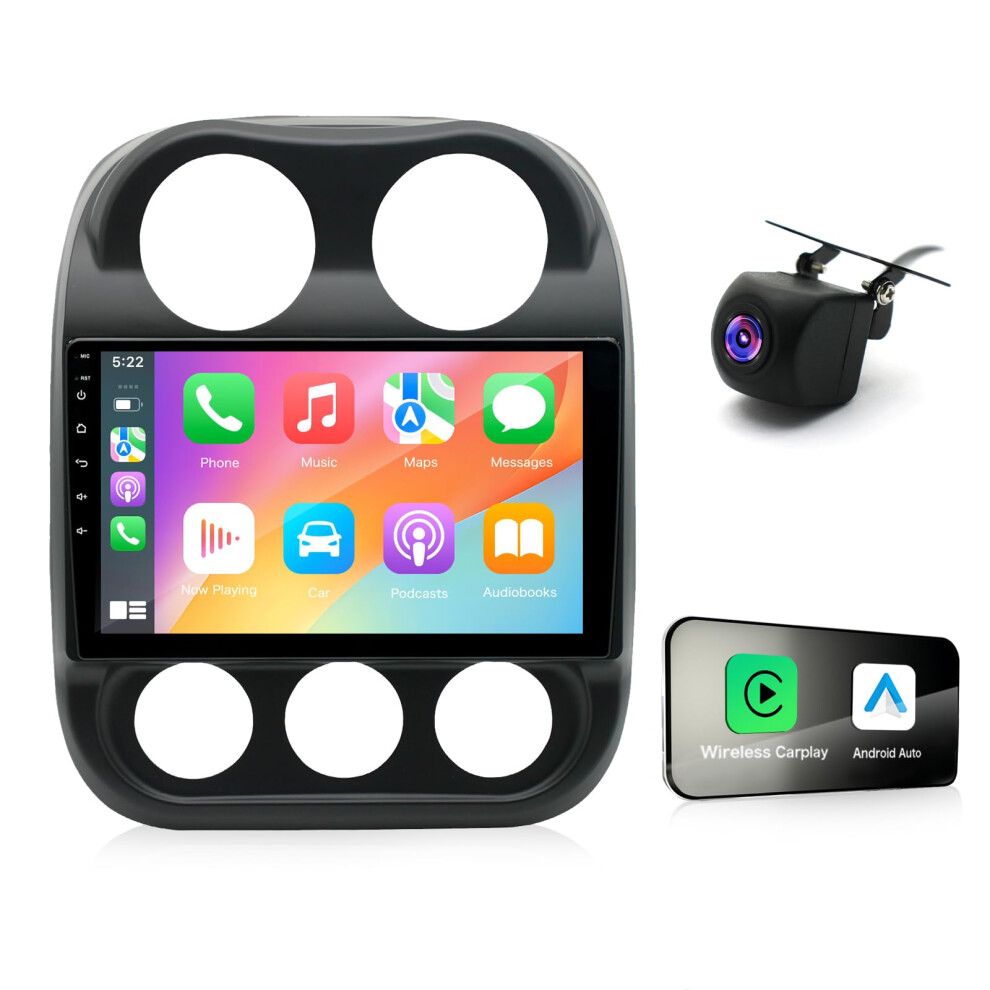 Android 14 Car Stereo For Jeep Compass Patriot 20102016, 10' Ips Touch Screen Radio With Wireless Carplay And Android Auto, Gps Navigation, 4+64G 9330225497677