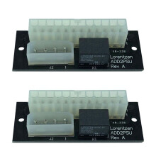 2X Adaptateur Double Puissance, Carte de Puissance Synchrone Puissance 24 Broches Carte à Double Démarrage ADD2PSU Carte de Démarrage à Double