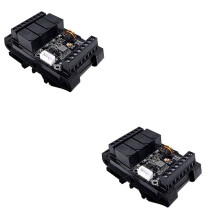 2X Placa de Controle Industrial PLC FX1N-10MR+Case Módulo PLC Módulo de Relé de Atraso Programável de Entrada/Saída Analógica