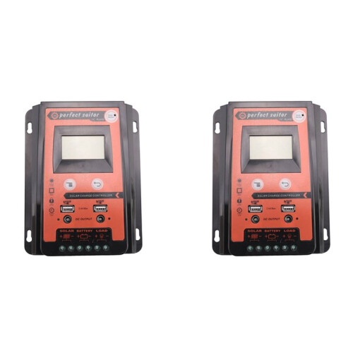2X 30A MPPT PWM Solar Charge Controller 12V 24V Solar Panel Battery Regulator Dual USB Port LCD Display