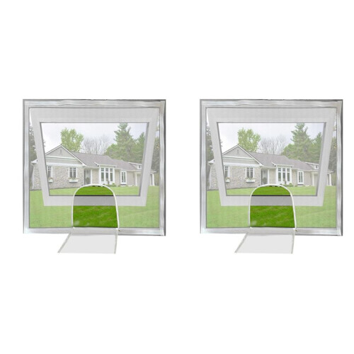 2X Adjustable Window Screen Replacement Kit with Zipper Opening,Keep Mosquitoes Out,Insect Protection  for Household