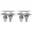 2X Boat Ship Mooring Dock Neat Cleat Stainless Steel Double-Deck Push-Pull Cable Bolt Marine 2