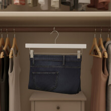 Juego de 12 perchas de madera para pantalones