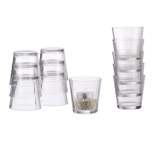 Juego de 2 vasos para velas de té