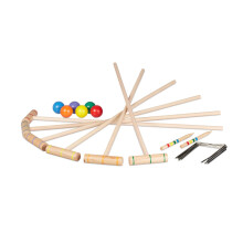 Juego de croquet de madera para 6 jugadores
