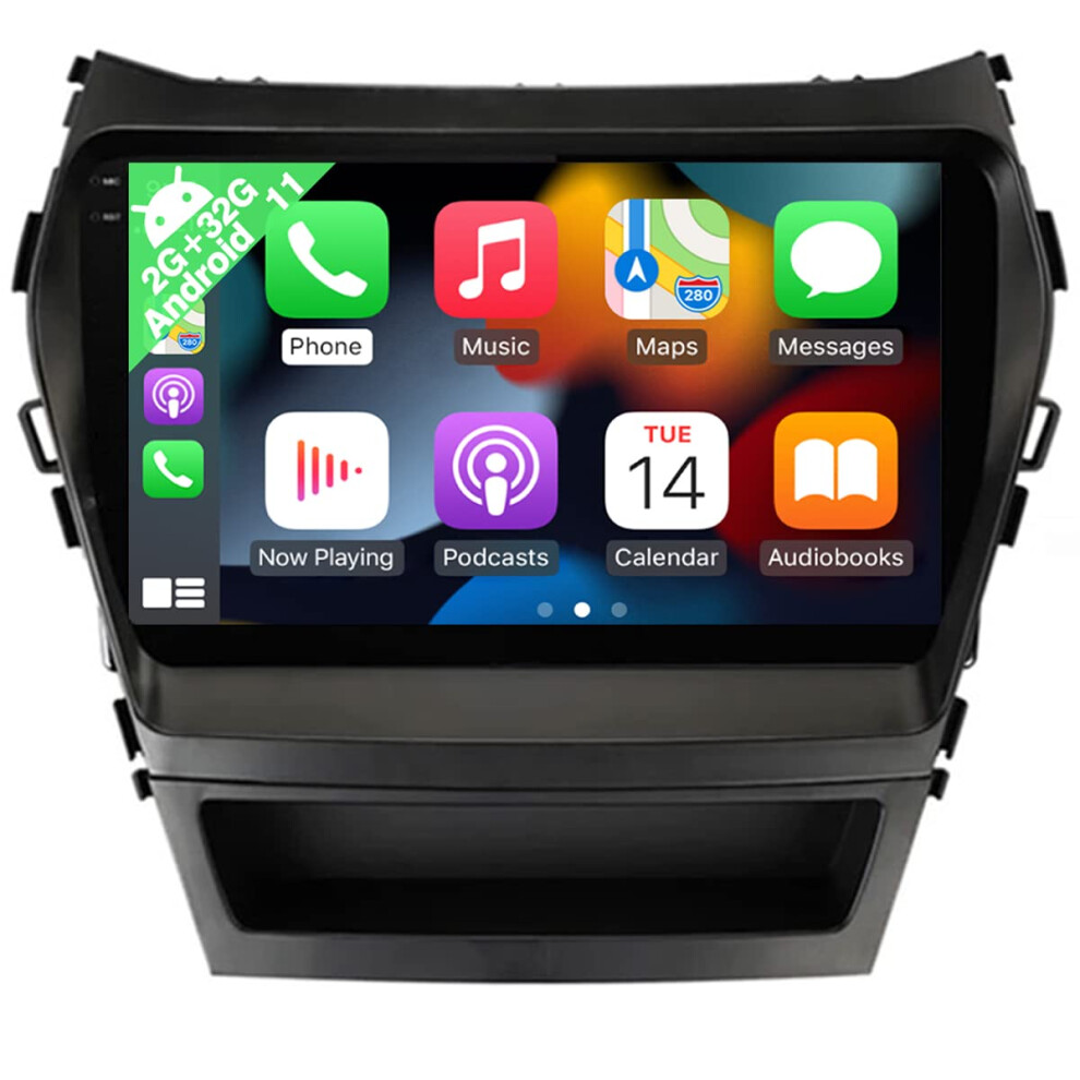Android 11 Car Stereo For Hyundai Santa Fe Ix45 2013Â2017, 9' Touchscreen With Wireless Apple Carplay Android Auto Gps Wifi Bluetooth Backup Camera 9330225497790
