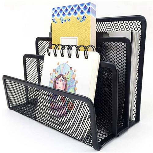 2X Desk Mail Organizer Small File Holders Letter Organizer Document/Filing/Folders/Paper Organizer for Desktop 1