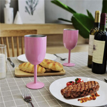 4PCS Insulated Wine Glasses Double Wall Food Grade Stainless Steel Travel Wine Cup with Leak Proof Lid for Adult